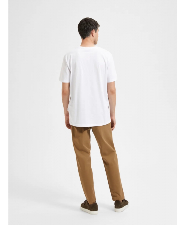 SELECTED Aspen regular fit T-shirt i hvid til herre billede 4