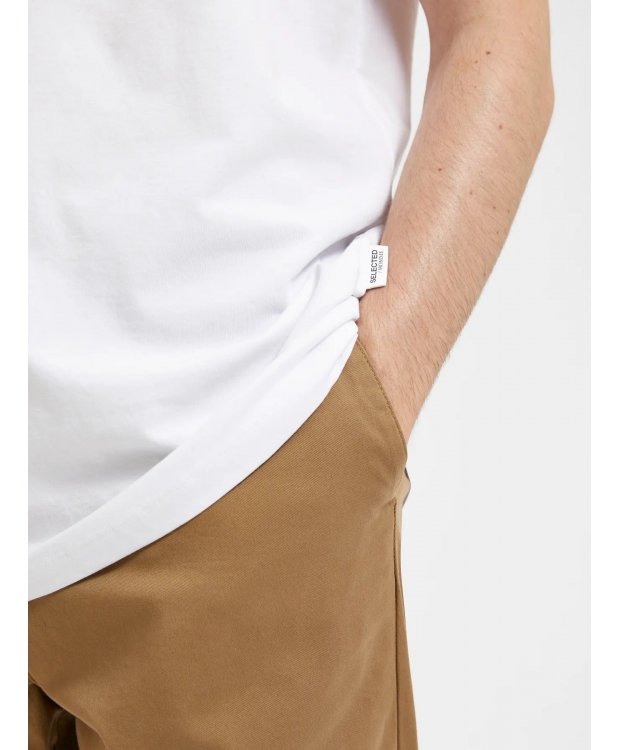 SELECTED Aspen regular fit T-shirt i hvid til herre billede 6