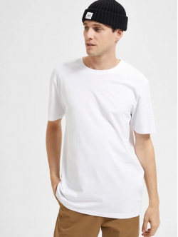 SELECTED Aspen regular fit T-shirt i hvid til herre