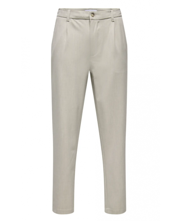 ONLY & SONS kontorbukser i beige til herre billede 1