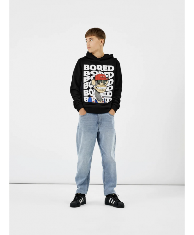 LMTD Nizza dad fit-jeans i lyseblå til drenge billede 4