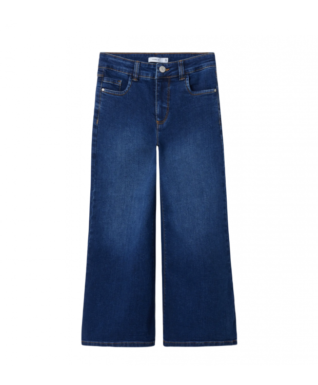 Name It Polly X-wide jeans i mørkeblå til piger billede 1
