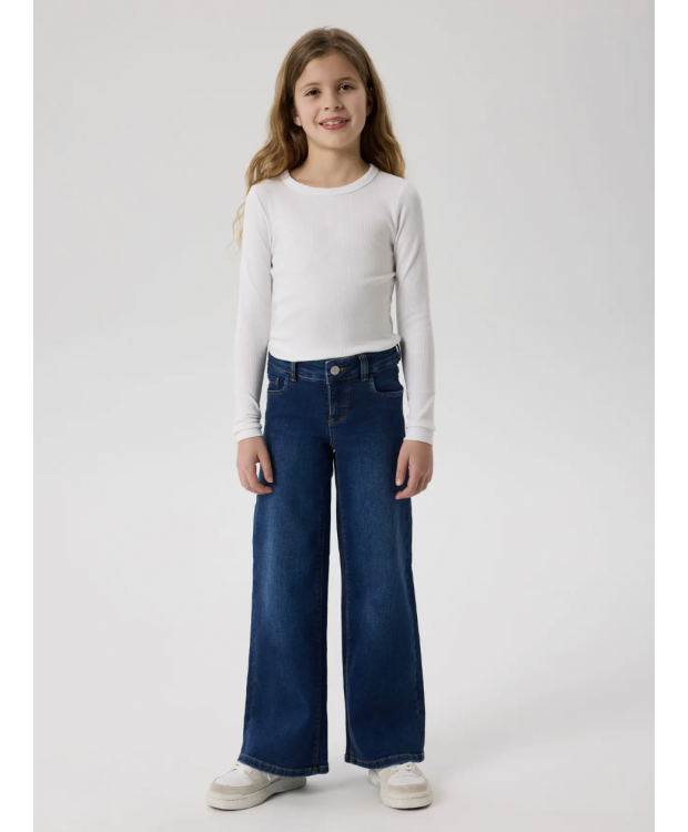 Name It Polly X-wide jeans i mørkeblå til piger billede 2