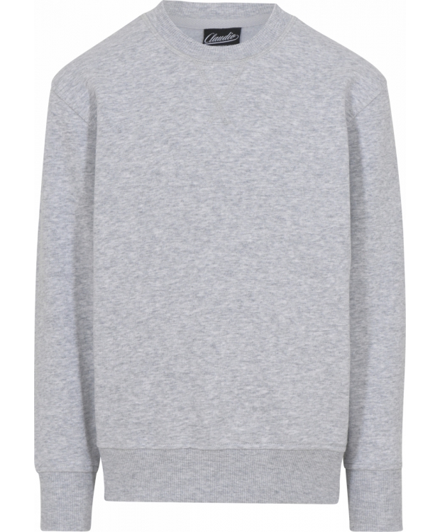 Claudio lysegrå sweatshirt til drenge i økologisk bomuld – OUTLET billede 1