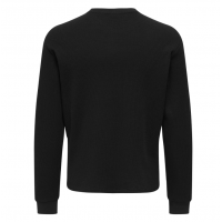 ONLY & SONS langærmet t-shirt i sort til herre