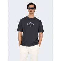 ONLY & SONS T-shirt i sort med Osaka Dragon-print til herre