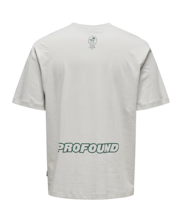 ONLY & SONS T-shirt i grå med Profound-print til herre billede 7