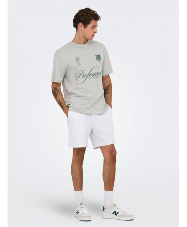 ONLY & SONS T-shirt i grå med Profound-print til herre billede 3