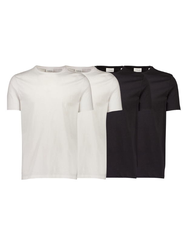 Lindbergh 4-pak T-shirts i sort og hvid til herre billede 4
