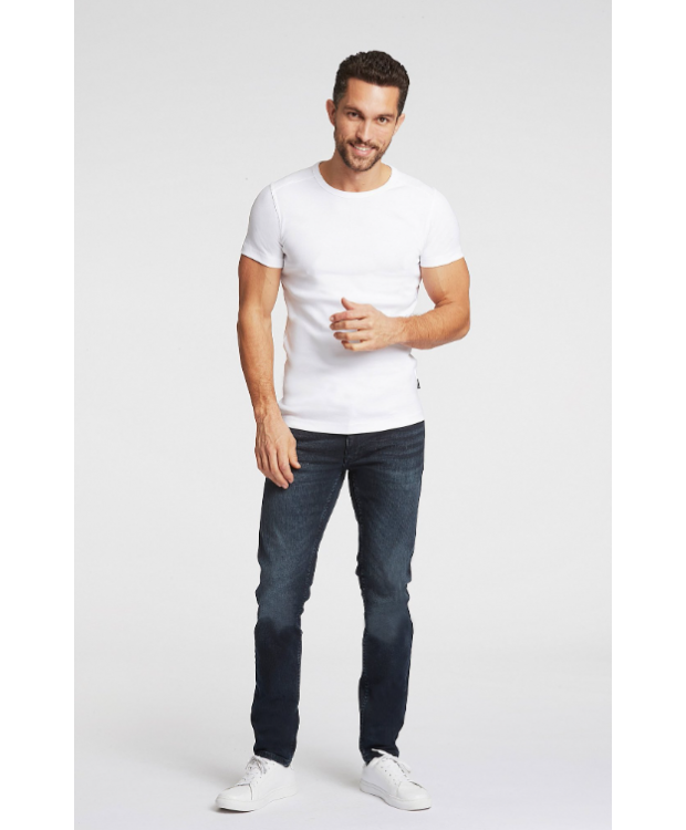 Lindbergh T-shirt med rund hals i hvid til herre billede 3