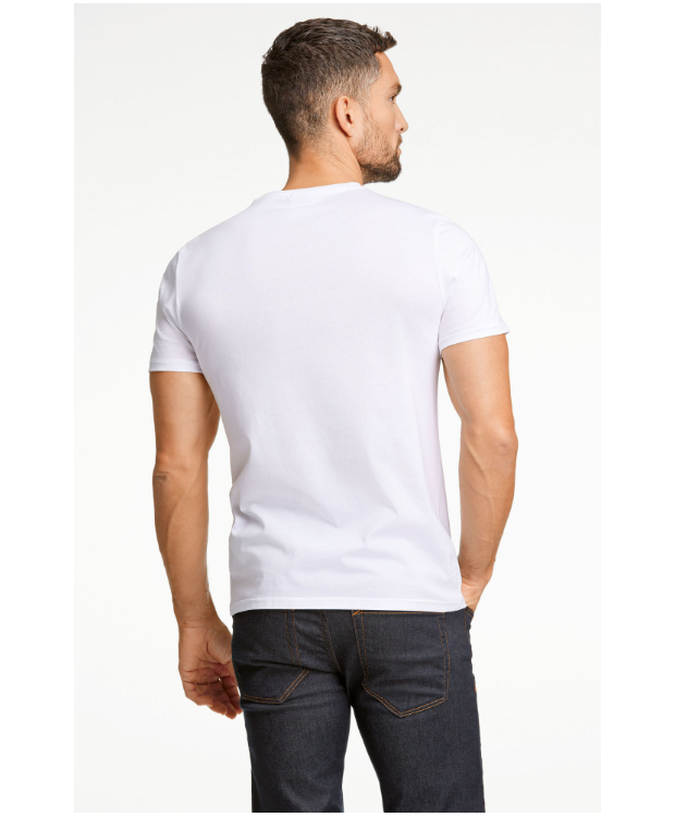 Lindbergh T-shirt med rund hals i hvid til herre billede 2