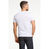 Lindbergh T-shirt med rund hals i hvid til herre