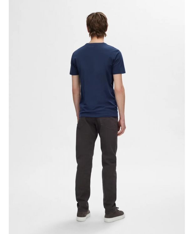 Selected 3-pak T-shirts i sort, navyblå og hvid til herre billede 3
