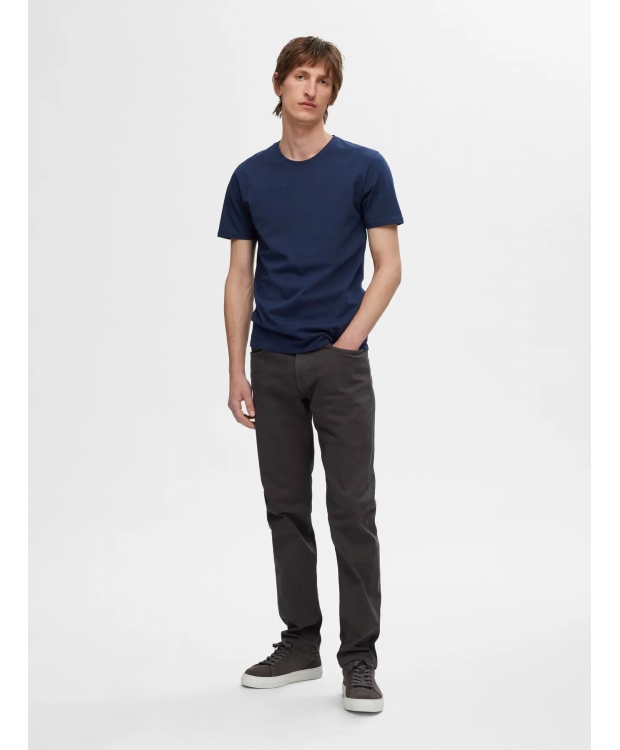 Selected 3-pak T-shirts i sort, navyblå og hvid til herre billede 4