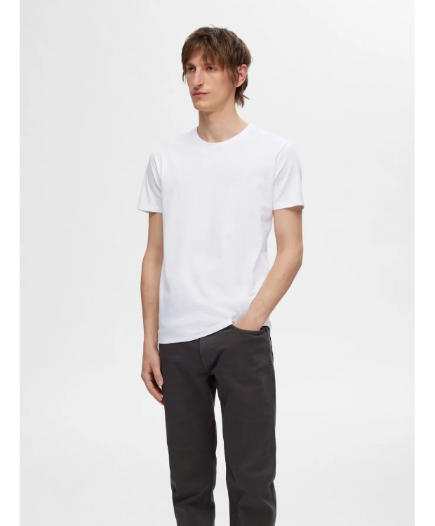 Selected 3-pak T-shirts i sort, navyblå og hvid til herre billede 6