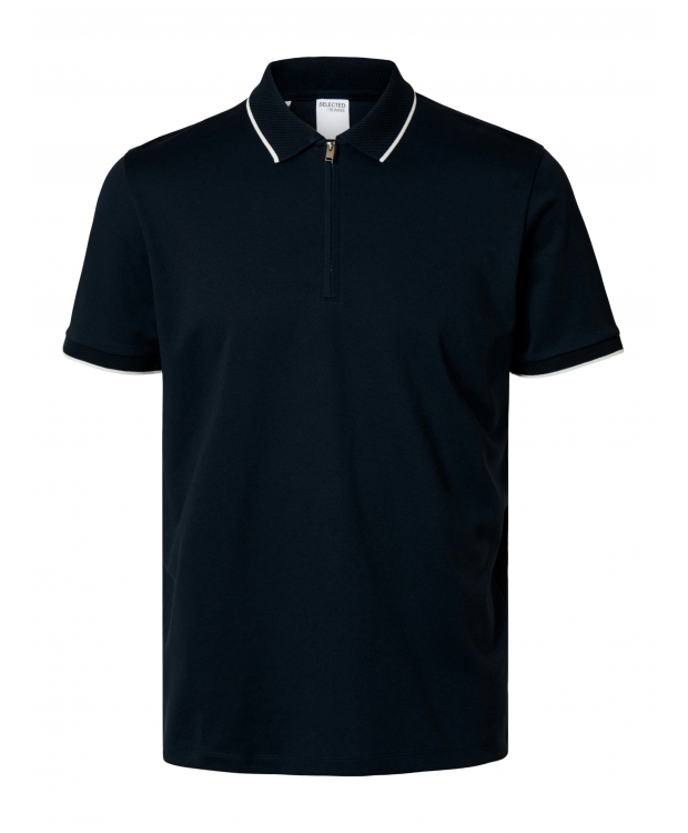 Selected kortærmet Sports polo i sort til herre - OUTLET billede 2
