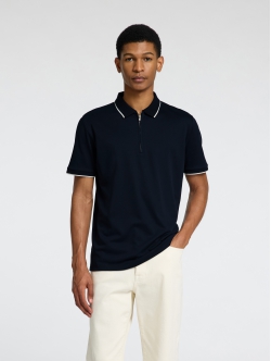 Selected kortærmet Sports polo i sort til herre - OUTLET