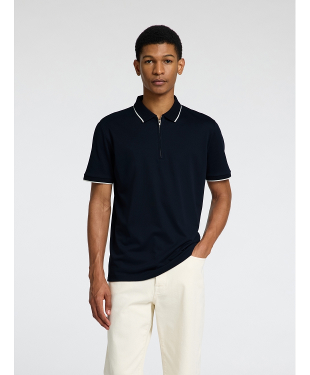 Selected kortærmet Sports polo i sort til herre - OUTLET billede 1