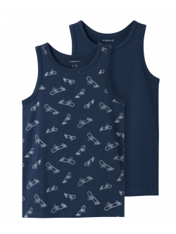 Name It 2-pak tanktops i mørkegrå til drenge
