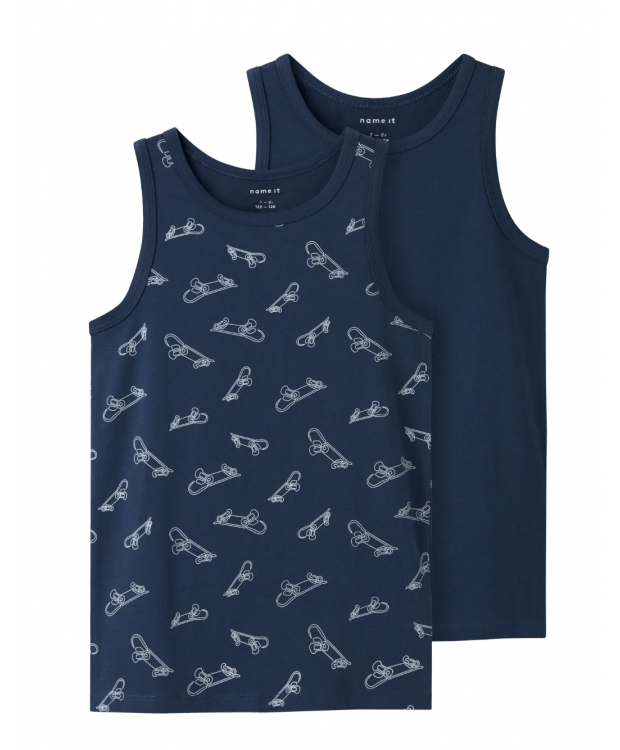 Name It 2-pak tanktops i mørkegrå til drenge billede 1
