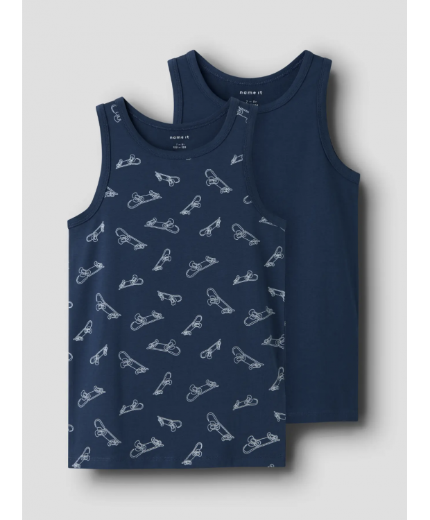 Name It 2-pak tanktops i mørkegrå til drenge billede 4