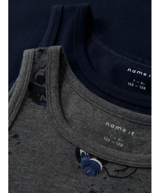Name It Skull 2-pak tanktops i mørke farver til drenge billede 3