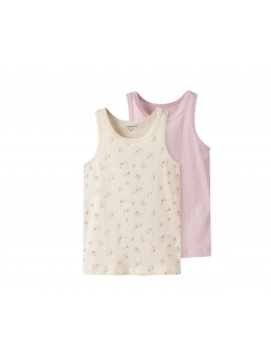 Name It 2-pak tanktops med blomsterprint til piger