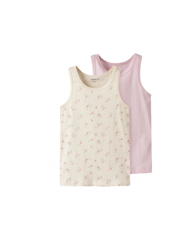 Name It 2-pak tanktops med blomsterprint til piger billede 1