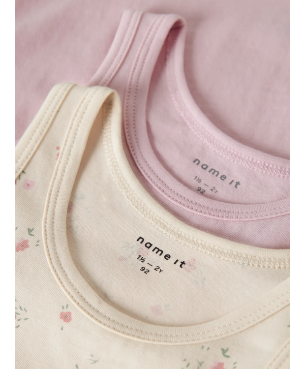 Name It 2-pak tanktops med blomsterprint til piger billede 2