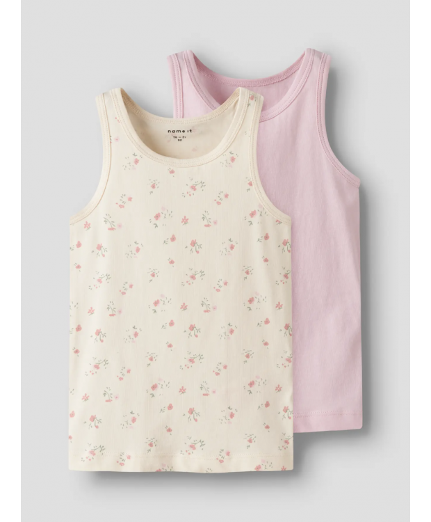 Name It 2-pak tanktops med blomsterprint til piger billede 4