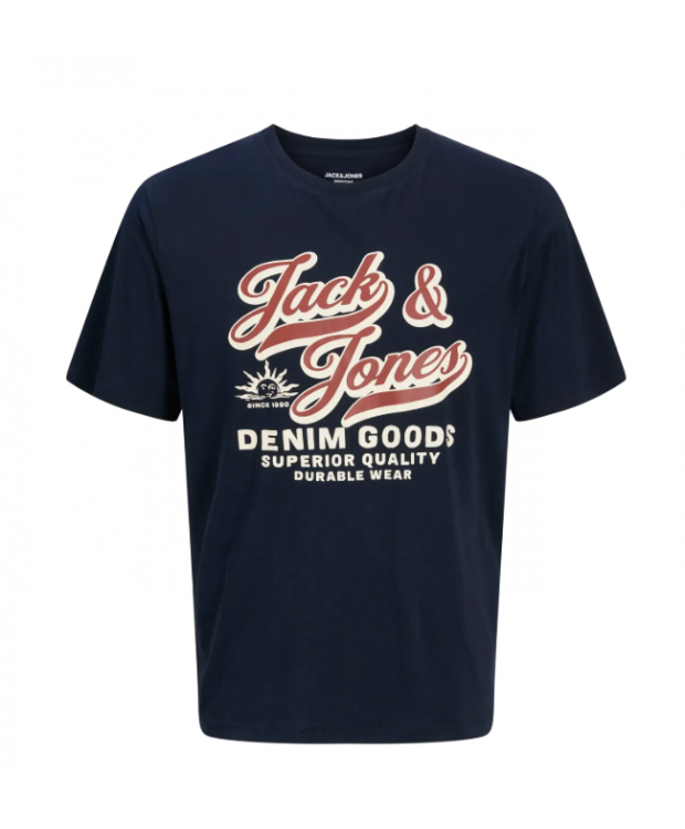 Jack & Jones Junior T-shirt i sort med tekstprint til drenge billede 1