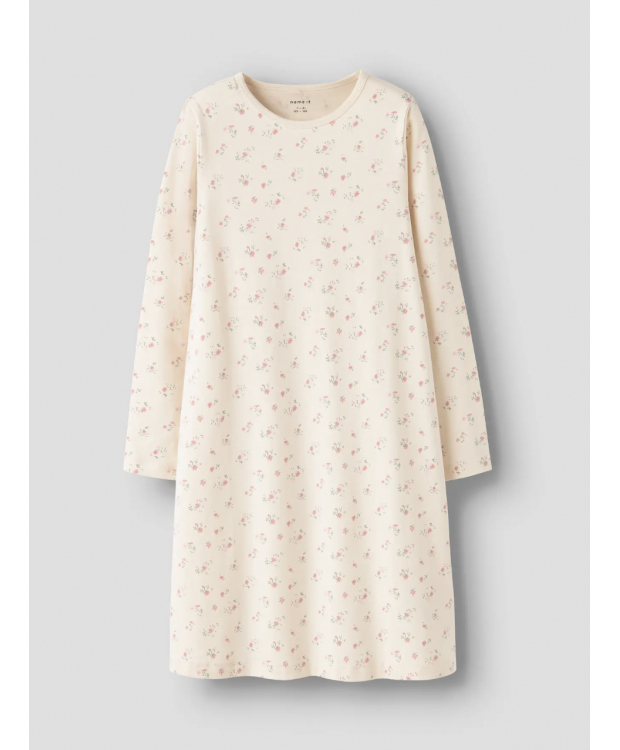 Name It natkjole med blomsterprint i lys beige til piger billede 4