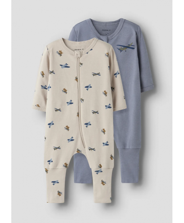 Name It 2-pak pyjamasdragter med flyvemaskineprint til drenge billede 1