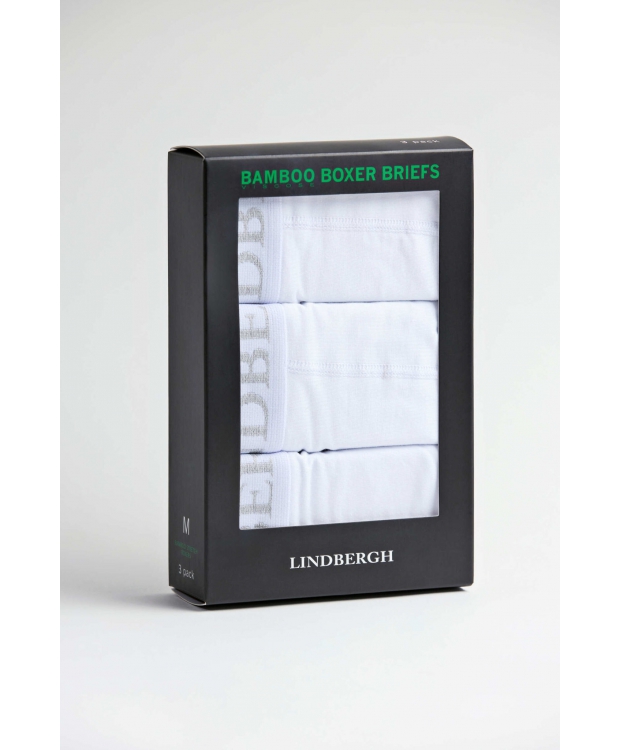 Lindbergh 3-pak bambusboxershorts i hvid til herre billede 2