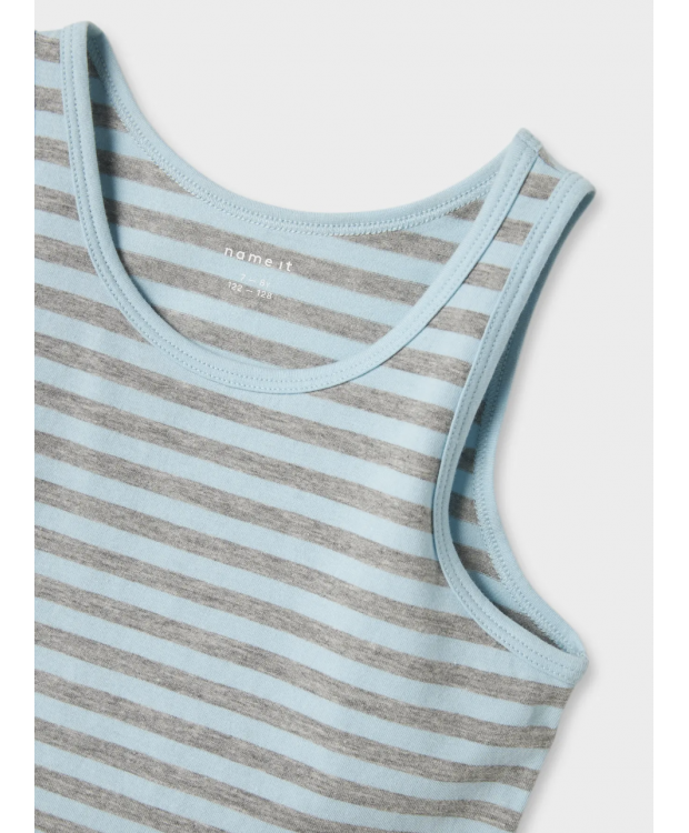 Name It 4-pak tanktops i blå og grønne nuancer til drenge billede 3