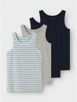 Name It 4-pak tanktops i blå og grønne nuancer til drenge