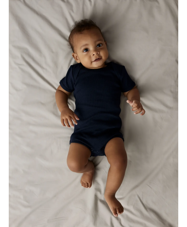 Name It 3-pak rib-bodystockings i blå nuancer til baby billede 3