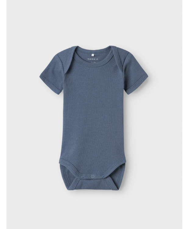 Name It 3-pak rib-bodystockings i blå nuancer til baby billede 4