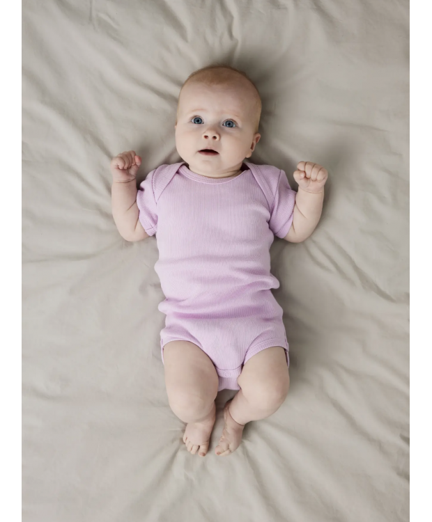 Name It 3-pak rib-bodystockings i orkidérosa til baby billede 4