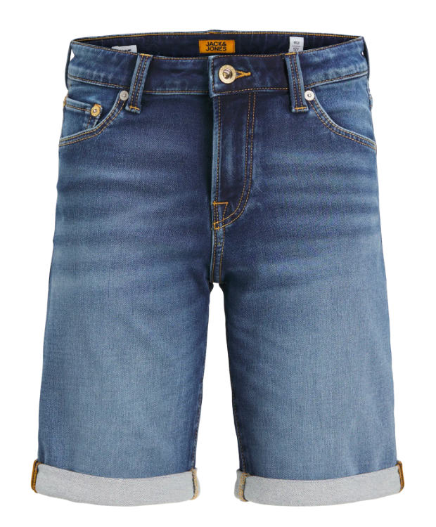 Jack & Jones Junior denimshorts i blå til drenge billede 1