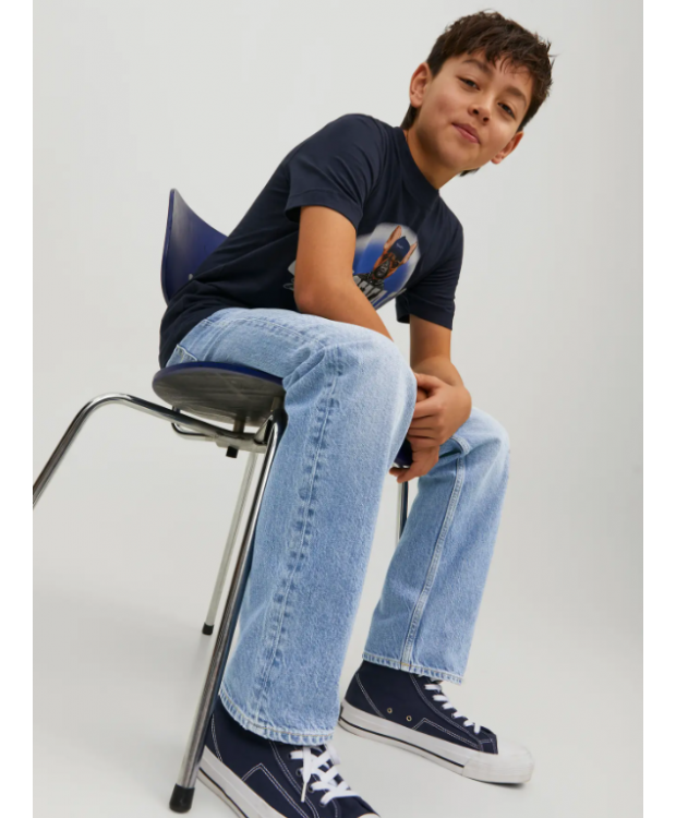 Jack & Jones Junior jeans i blå denim til drenge billede 4
