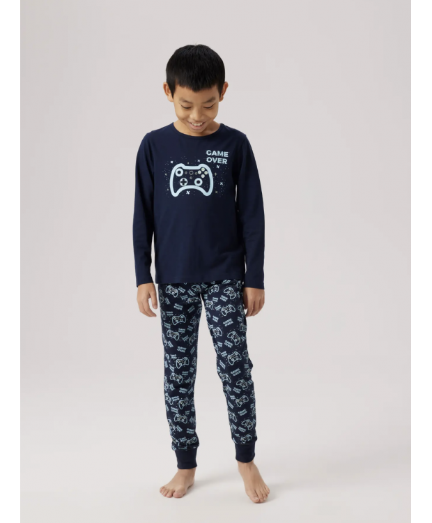Name It Sapphire Game pyjamassæt i navyblå til drenge billede 1