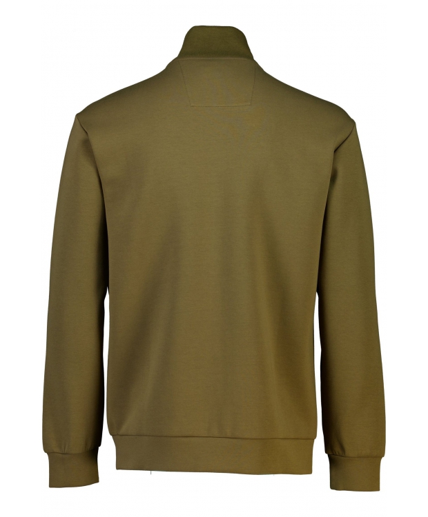 BISON sweatcardigan i mørk sandfarve til herre billede 5