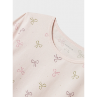 Name It pyjamassæt med sløjfeprint i rosa til piger