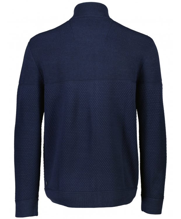 BISON strikcardigan i navyblå til herre billede 2