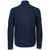 BISON strikcardigan i navyblå til herre