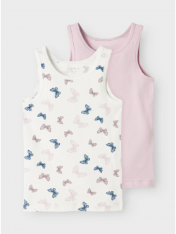 Name It 2-pak tanktops med sommerfugleprint til piger