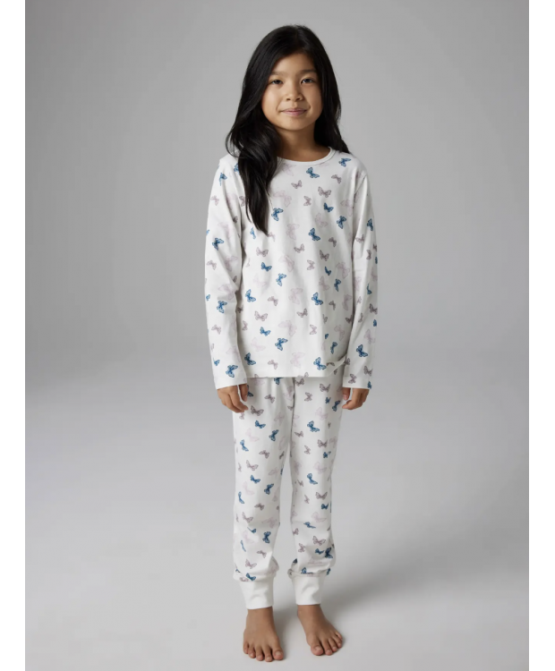Name It pyjamassæt med sommerfugleprint til piger billede 6
