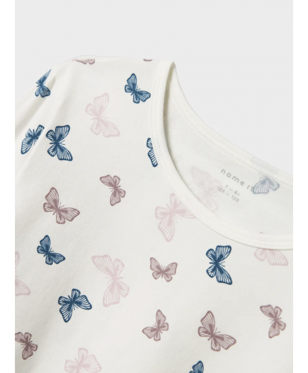 Name It pyjamassæt med sommerfugleprint til piger billede 3