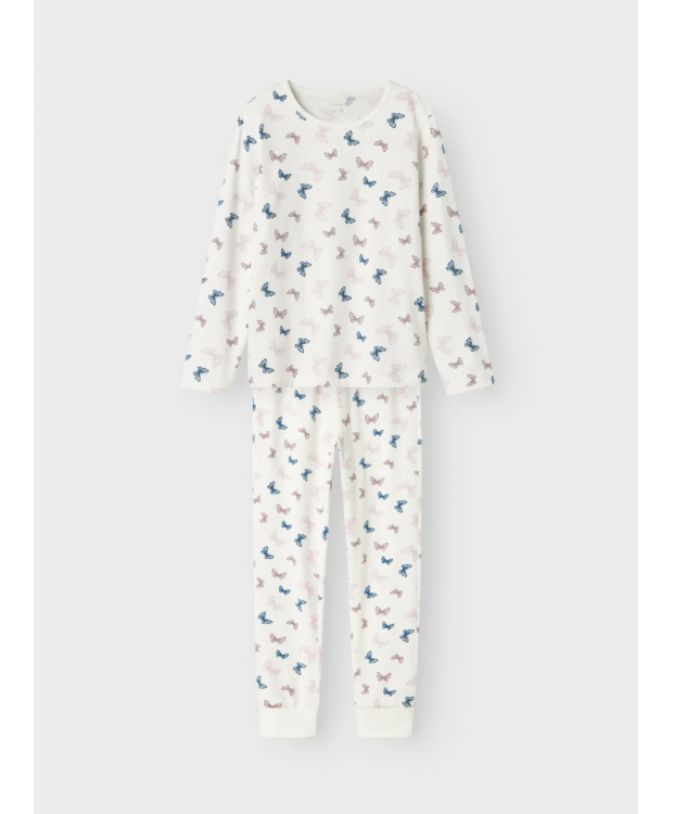 Name It pyjamassæt med sommerfugleprint til piger billede 1